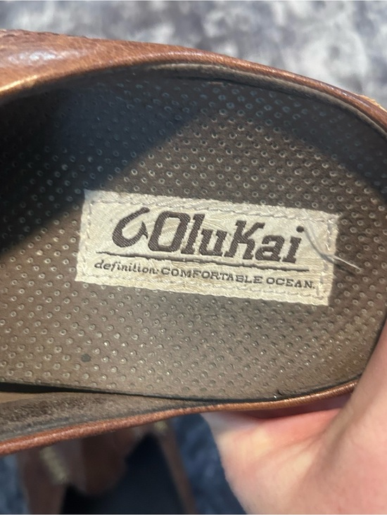 Olukai Kono Mens Comfort Leather Slip On Brown Moccasin Shoes Size US 8 main image 6